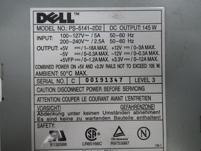 Dell 145W ATX Power Supply ( 062WTC PS-5141-2D2    Dell )