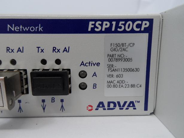 ADVA Gigabit Ethernet Optical Fibre Access Device (78993005 FSP150CP 603 USED)