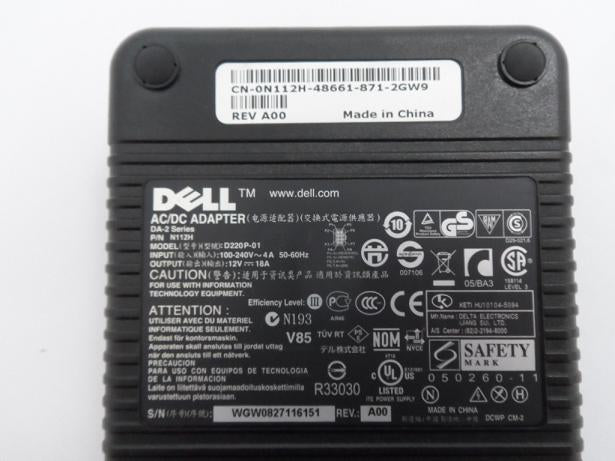 Dell 220W AC/DC Power Supply Adapter ( N112H D2220P-01 DA-2    Dell )