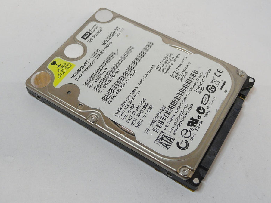 Western Digital 320GB SATA 5400rpm 2.5in HDD ( WD3200BEVT-11ZCT0 WD3200BEVT-11ZCT0    Western Digital )