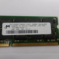 Micron/Crucial 1GB PC2700 DDR-333MHz SoDimm ( MT16VDDF12864HY-335F2  CT12864X335.16FFY   Micron Crucial )