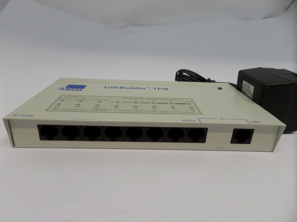 3Com LinkBuilder TP/8 Port Ethernet Hub ( 3C16180 3C16180    3Com )
