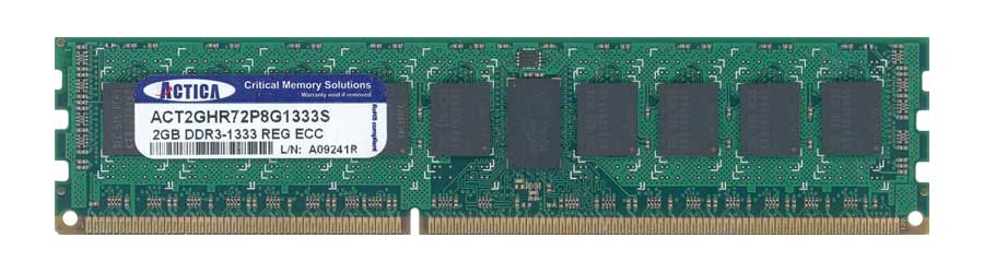 Actica 2GB DDR3-1333 240-Pin ECC Reg Server Memory (ACT2GHR72P8G1333S / 126452 REF)