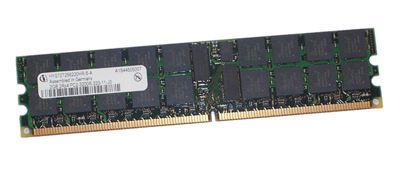 Infineon 2GB 2RX4 PC2-3200R ECC REG DDR2-400 CL3 240 PIN MEMORY MODULE (HYS72T256220HR-5-A / 345114-851 REF)
