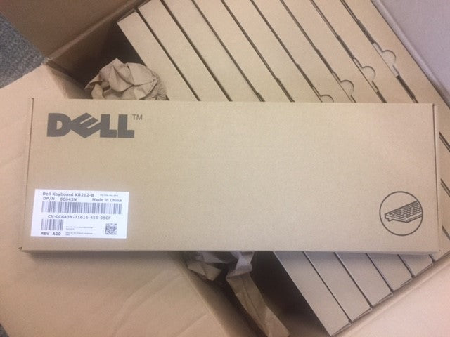 Dell Black USB Quietkey Keyboard New (KB212-B 0C643N)
