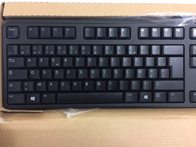 Dell  Quietkey USB - AZERTY Black French Keyboard (KB-212B 0DJ497 New)