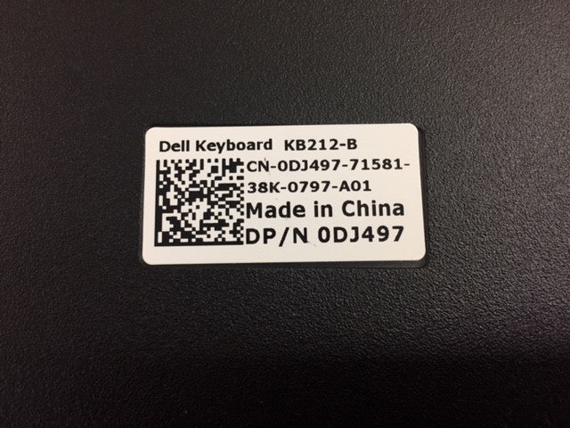 Dell  Quietkey USB - AZERTY Black French Keyboard (KB-212B 0DJ497 New)