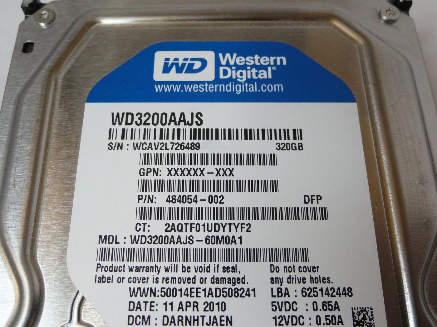 Western Digital HP 320Gb SATA 7200rpm 3.5in HDD