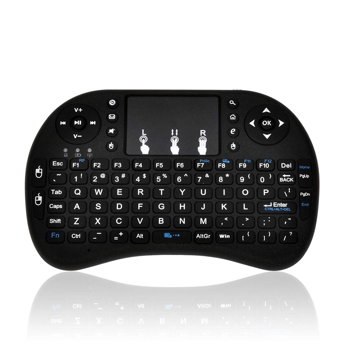 RF Mini Wireless Keyboard with Touch Pad Mouse Black UK Layout (MWK08 New)