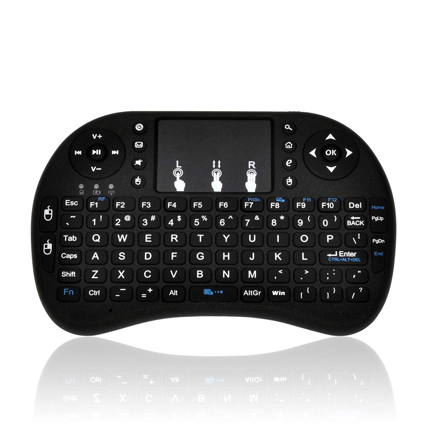 RF Mini Wireless Keyboard with Touch Pad Mouse Black UK Layout (MWK08 New)