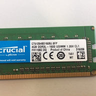 Micron Crucial  4GB DDR3 1Rx8 PC3L-12800U ( MT8KTF51264AZ-1G6P1 / CT51264BD160BJ.8FP)