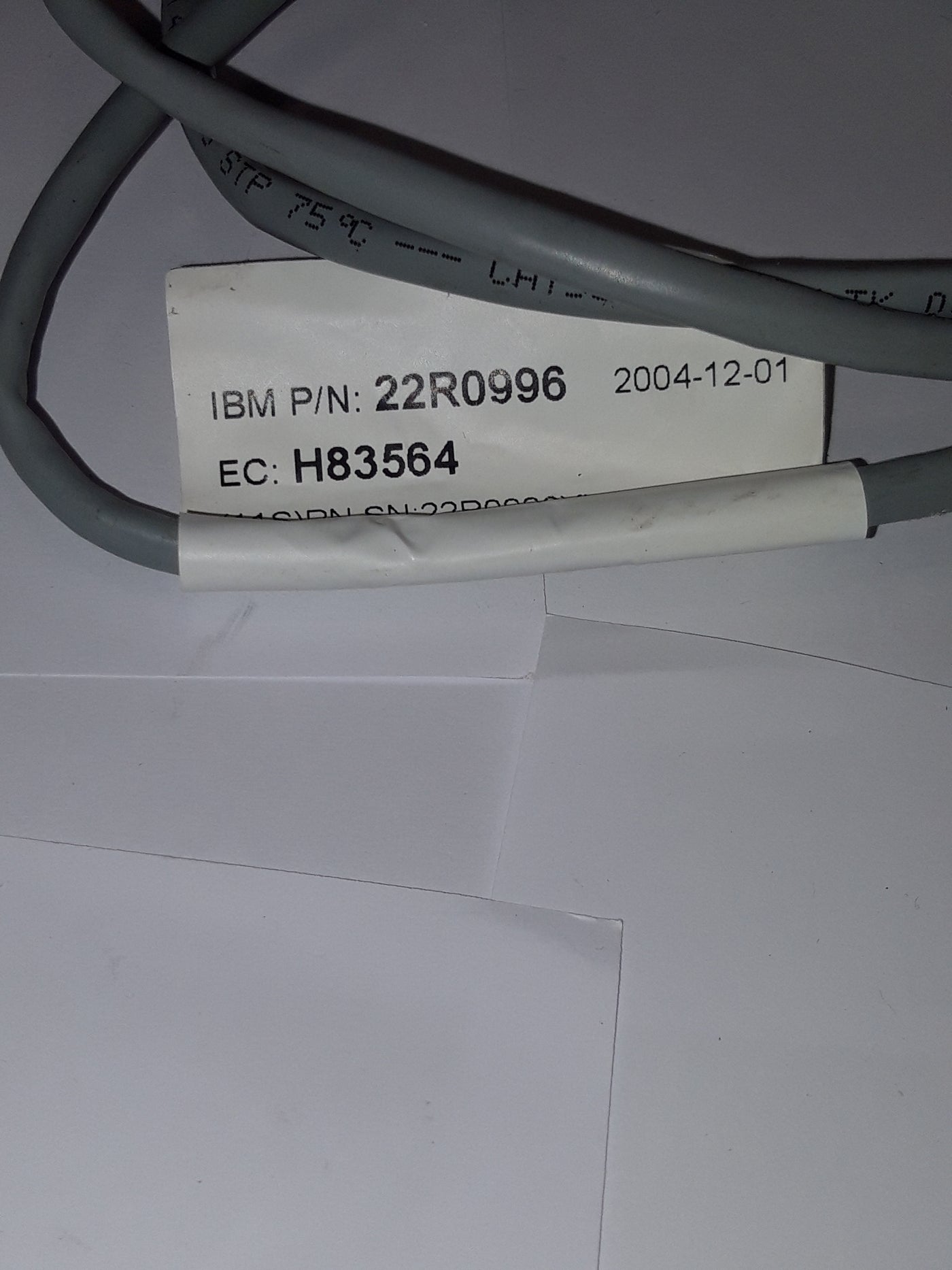 IBM Cable CEC 2 (Lower) to Ethernet Grey 1.2m (22R0996 USED)