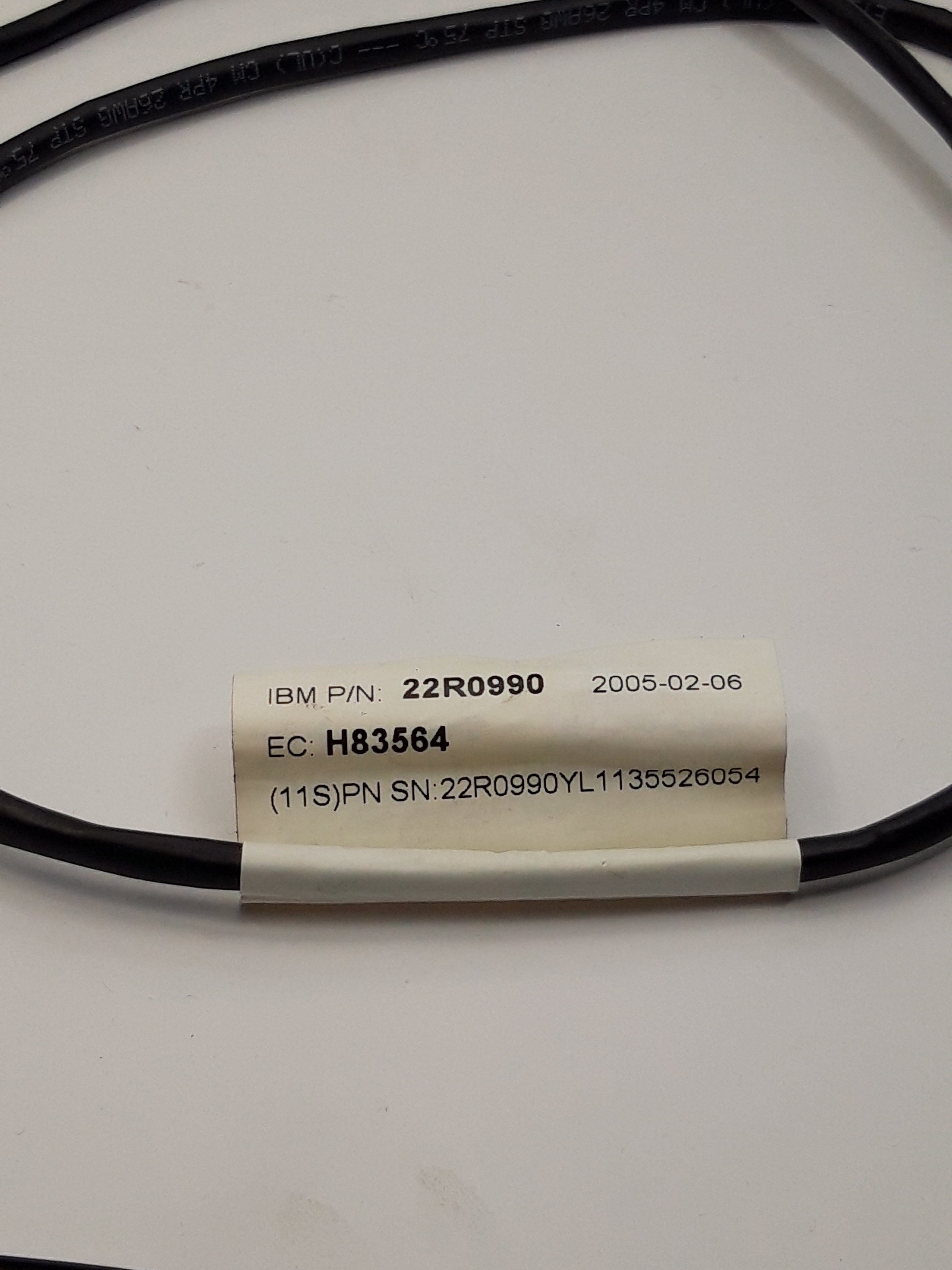 IBM Cable CEC 1 (Upper) to Ethernet Black 1.1m (22R0990 USED)