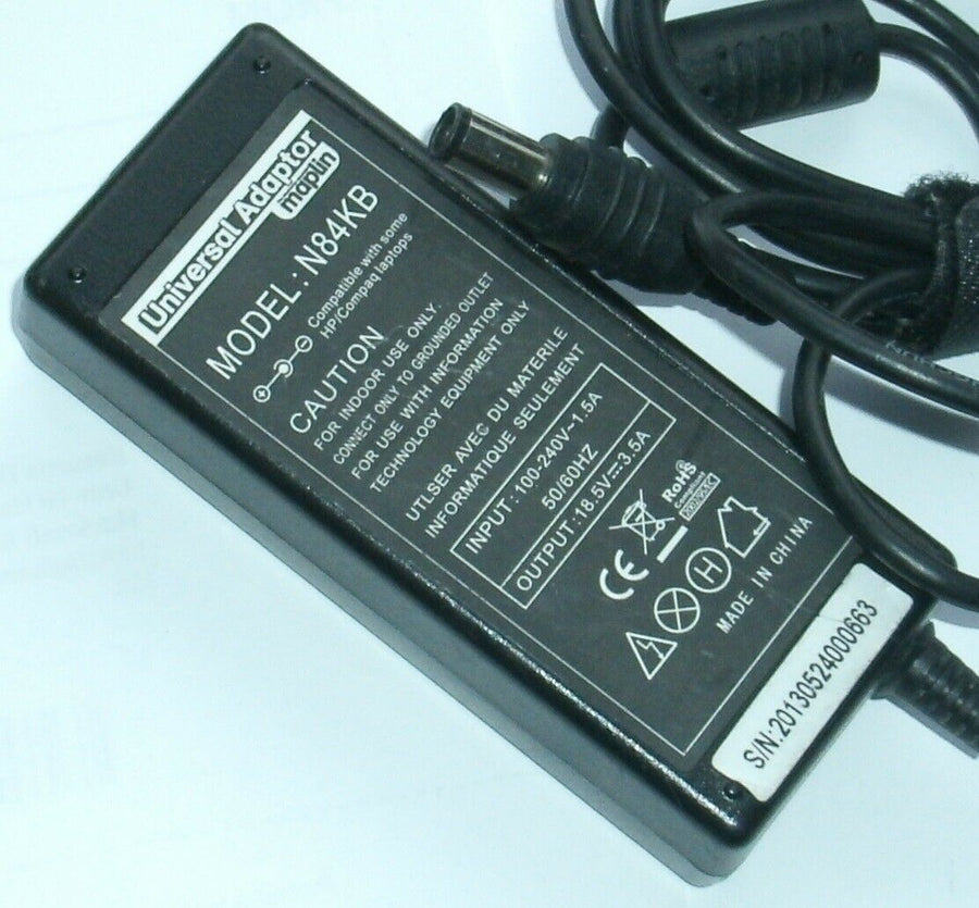 maplin 18.5V 3.5A 65W 7.4mm x 5.0mm AC Adapter Power Charger (N84KB USED)