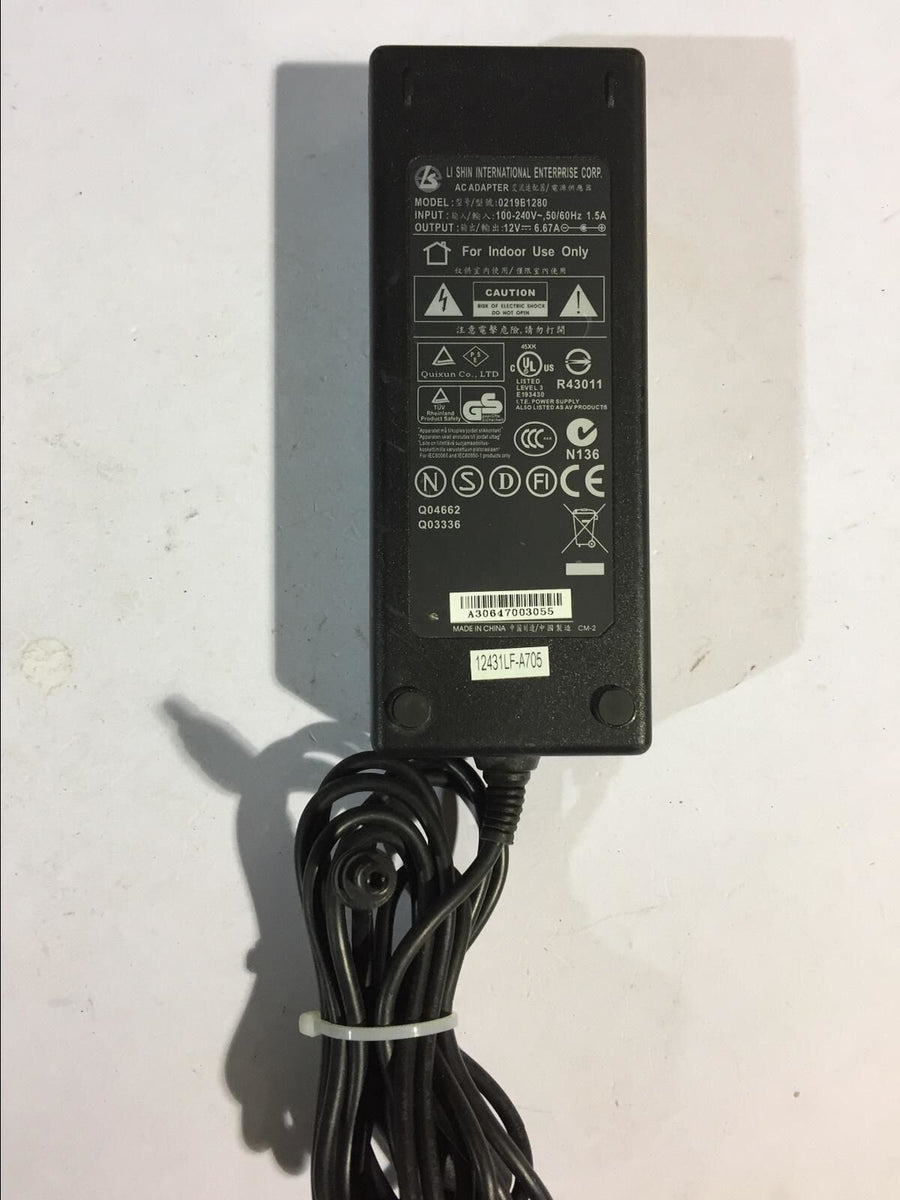 LI SHIN 12V-6.67A Ac Adapter ( 0219B1280 USED)