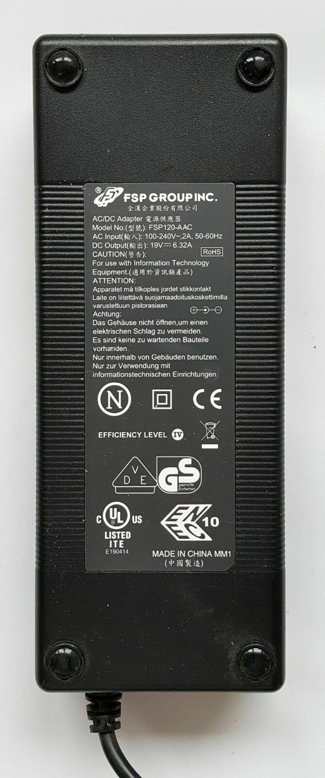 FSP AC DC Charger (FSP120 AAC 40004489 USED)