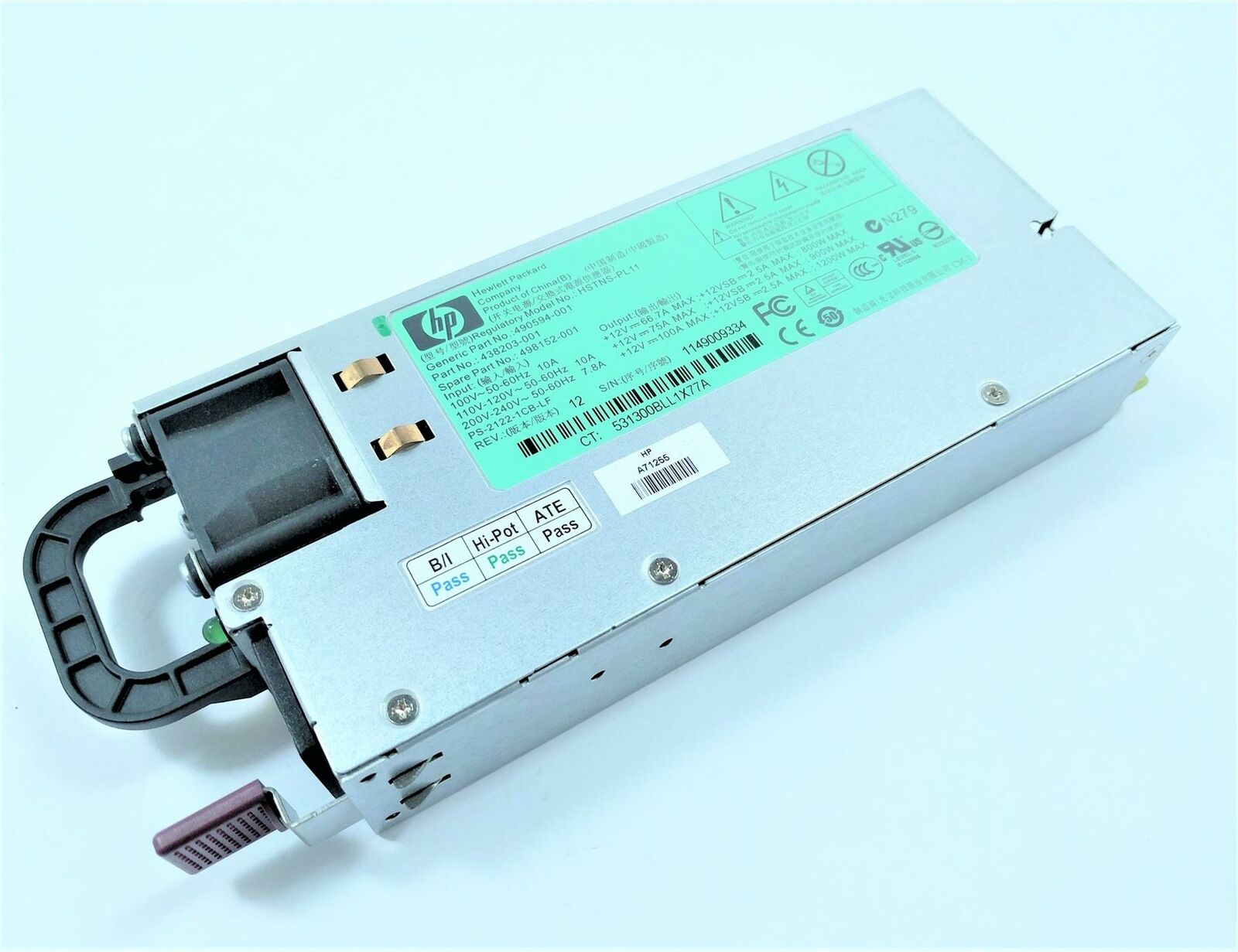 HP 1200W Server PSU Power Supply (HSTNS-PL11 490594-001 REF)