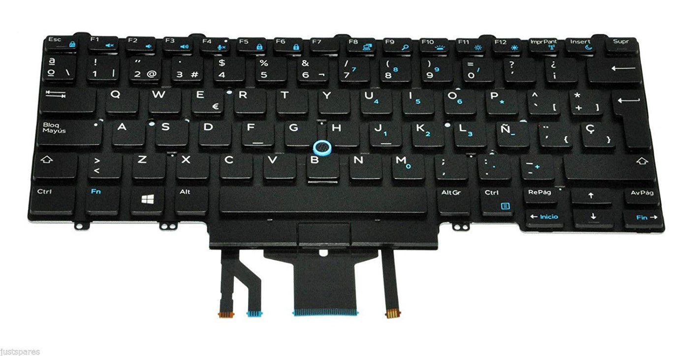 DELL Genuine Latitude Spanish Layout Dual Pointing Backlit Keyboard (6VTCP NEW PLAIN PACKAGING)