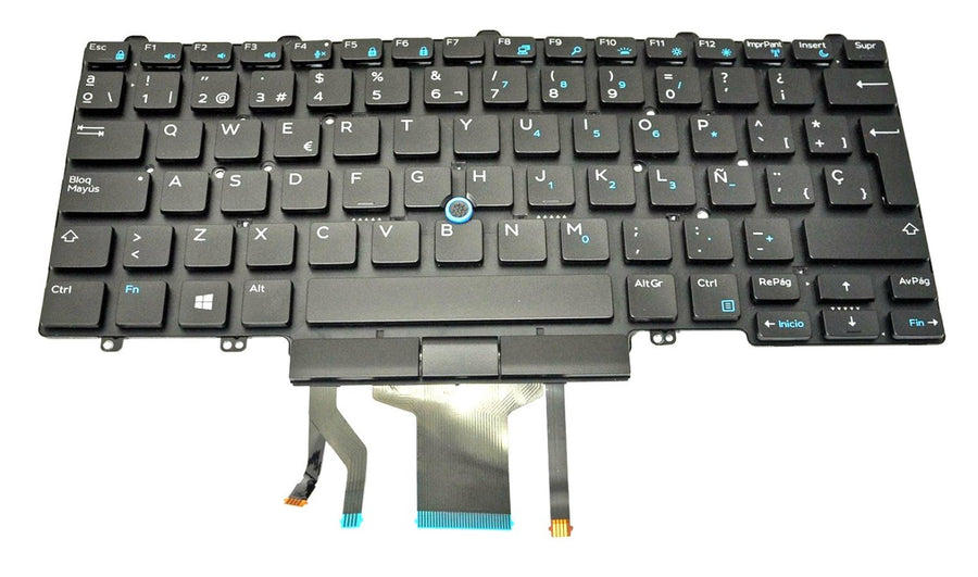 Keyboard Spanish Dell Latitude E5450 E5470 E5490 E7450 E7470 06VTCP Backlit