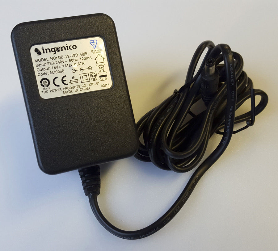 Genuine Ingenico Db-12-18d 48/9 AC Power Supply Adapter 18v 0.67a UK PSU (Db-12-18d 48/9 NEW)
