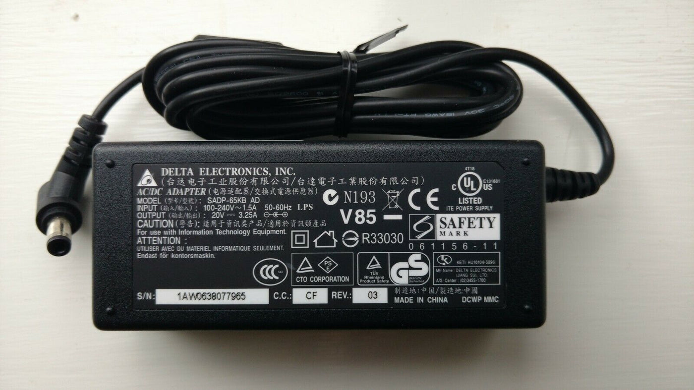 DELTA ELECTRONICS AC Adaptor (SADP 65KB B USED)