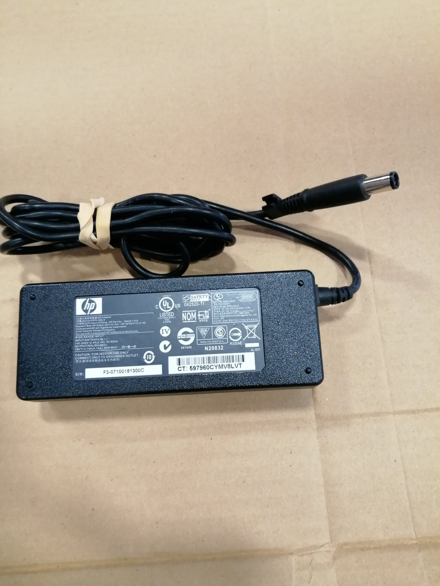 HP AC ADAPTER PPP014H-S IN240V 2.4A OUT 19V 4.74A (384021-002 USED)