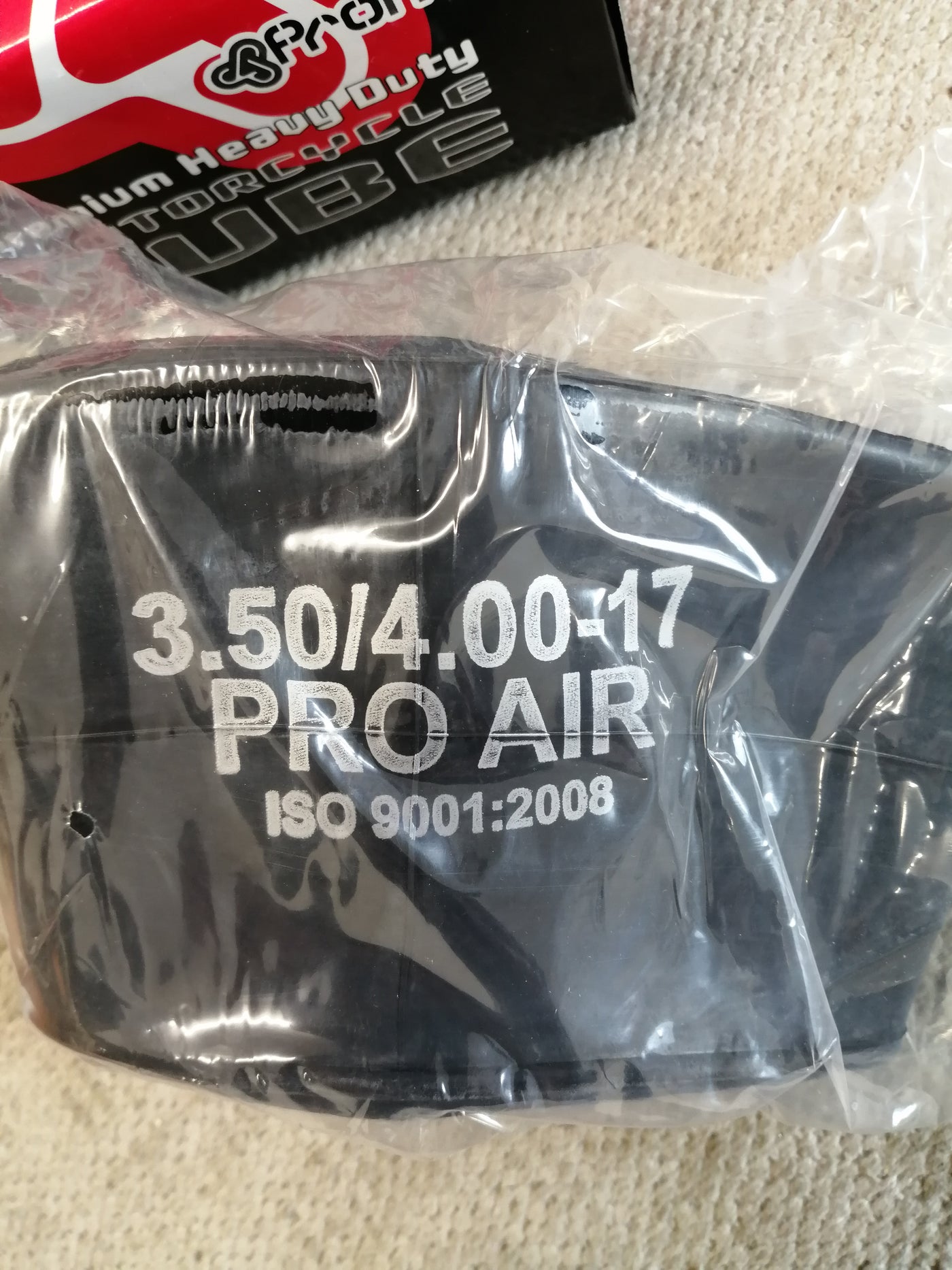 PROAIR MOTORCYCLE INNERTUBE ( 3.50/4.00-17 TR4 NEW )