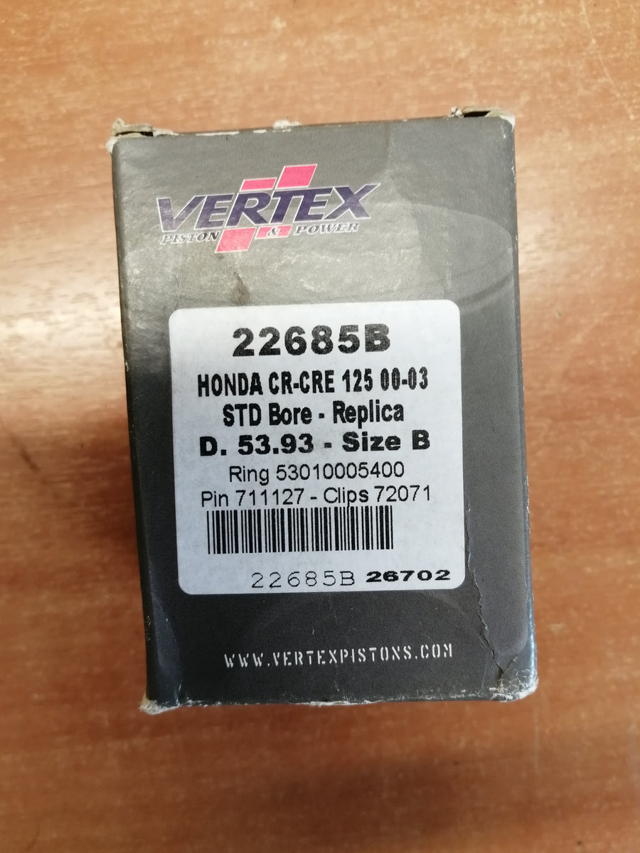 Vertex Honda CR/CRE125 125cc 2000-03 - Replica Piston Kit  53.93mm (22685B NOB )