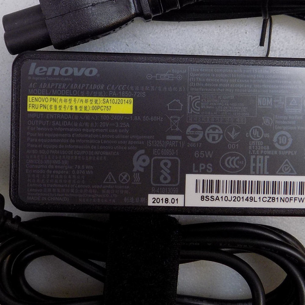 Lenovo AC Adaptor 65W (PA 1650 72IS SA10J20149 USED)