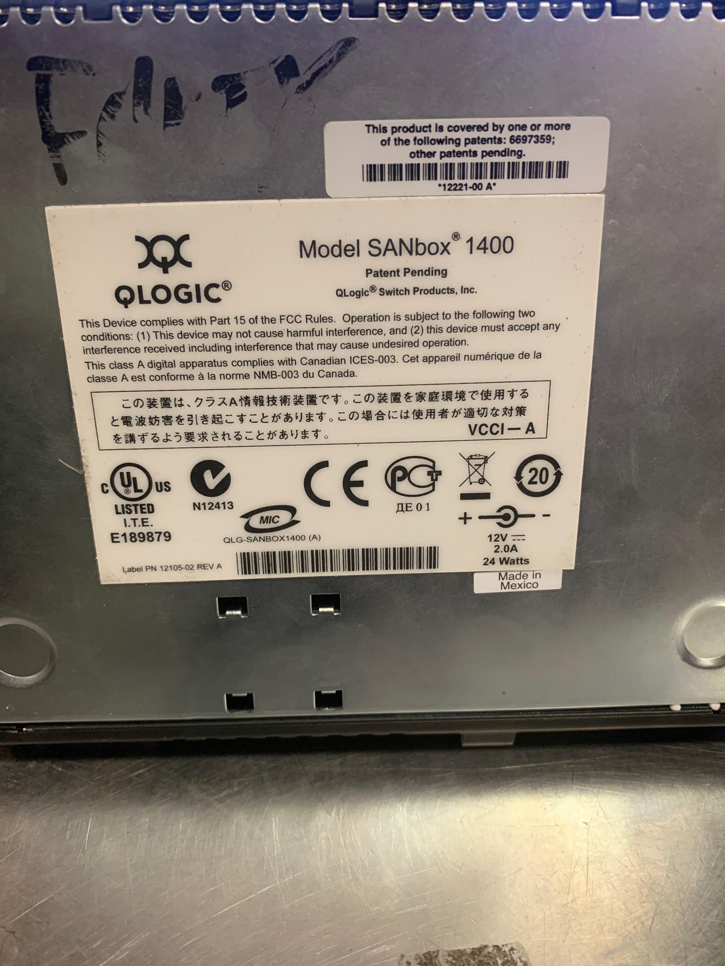 Qlogic SANbox 1400 with Power Supply (SB1404-10AS-D 1400 USED)