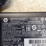HP AC POWER ADAPTER HSTNN-DA35 IN 240V 1.4A OUT 19.5V 2.31A (696607-003 USED )