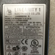 LINEARITY 240V 1.5A AC ADAPTER OUT 12 V 5A  ( LAD6019ABS USED )