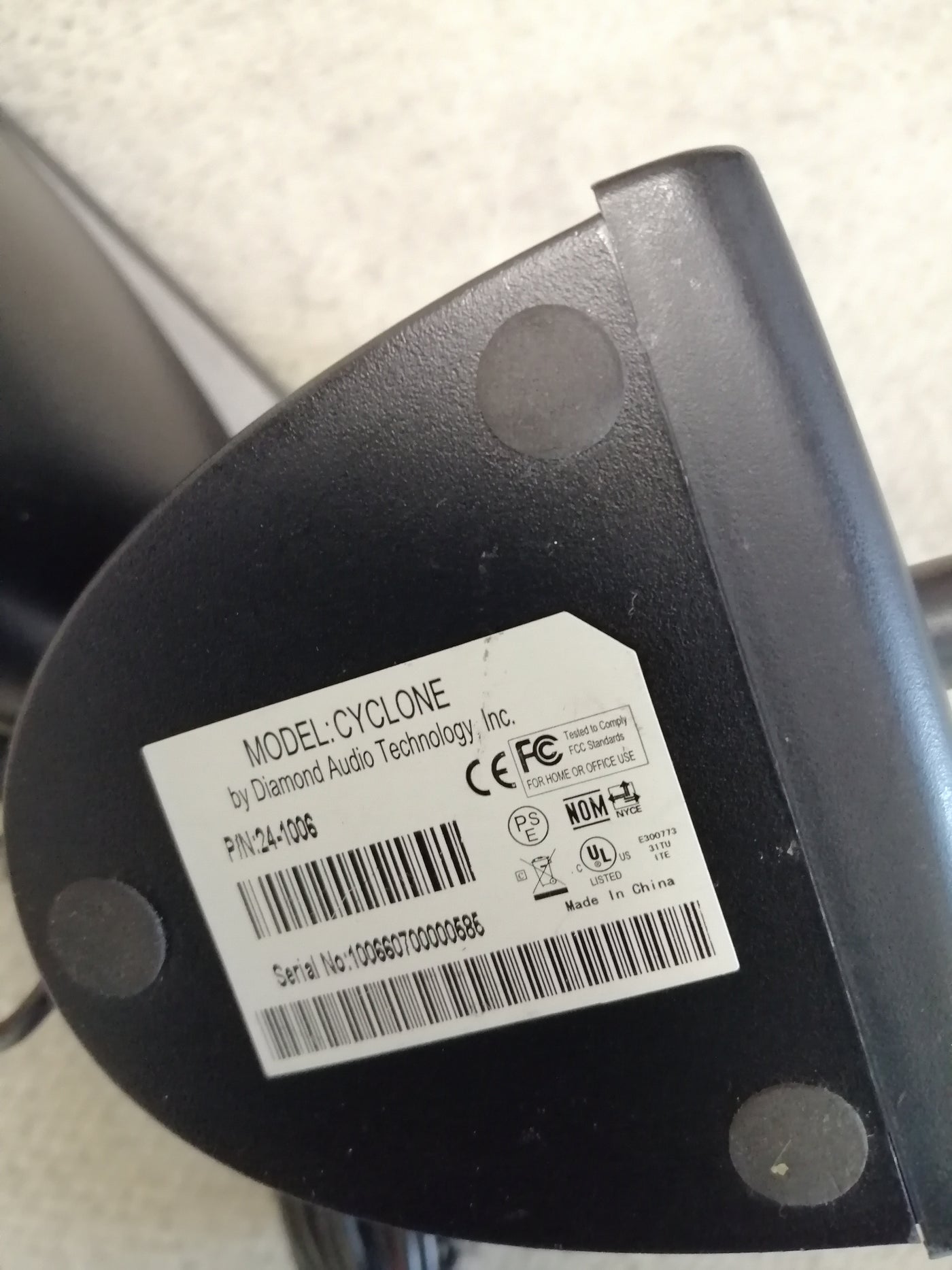 DIAMOND CYCLONE COMPUTER AUDIO SPEAKERS USB (24-1006 USED )