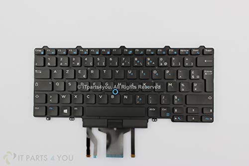 Dell Latitude E5450 E5470 5480 E7450 E7470 French Backlit Keyboard (NEW W93F7)