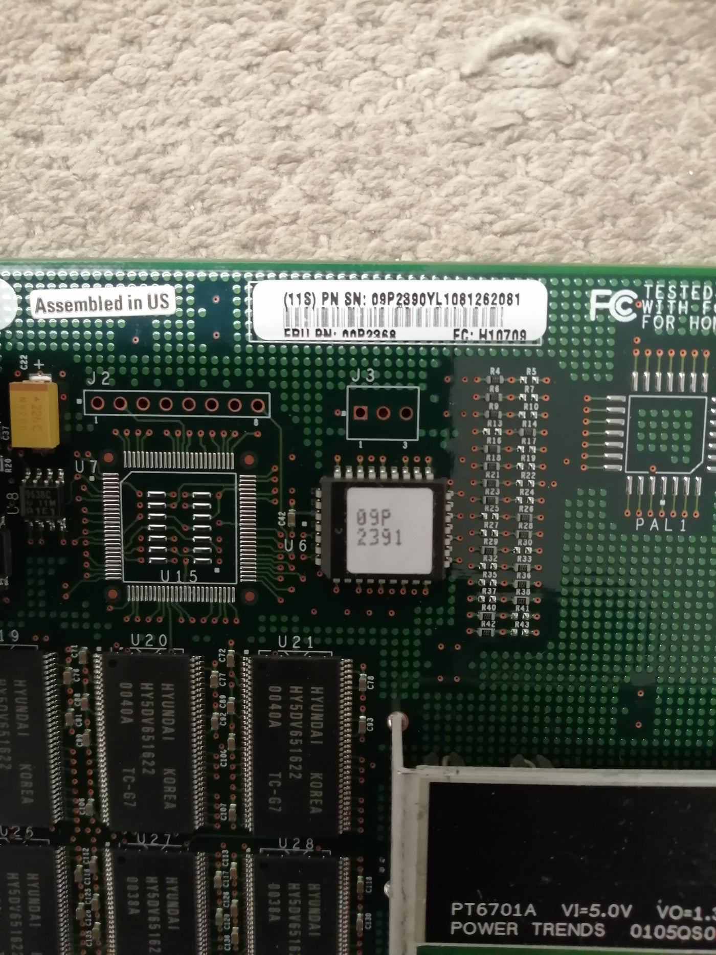 IBM GXT6000P Power PCI DVI 2-Fan Video Card 3Pin MINI DIN 64Bit ( 00P2368  USED )