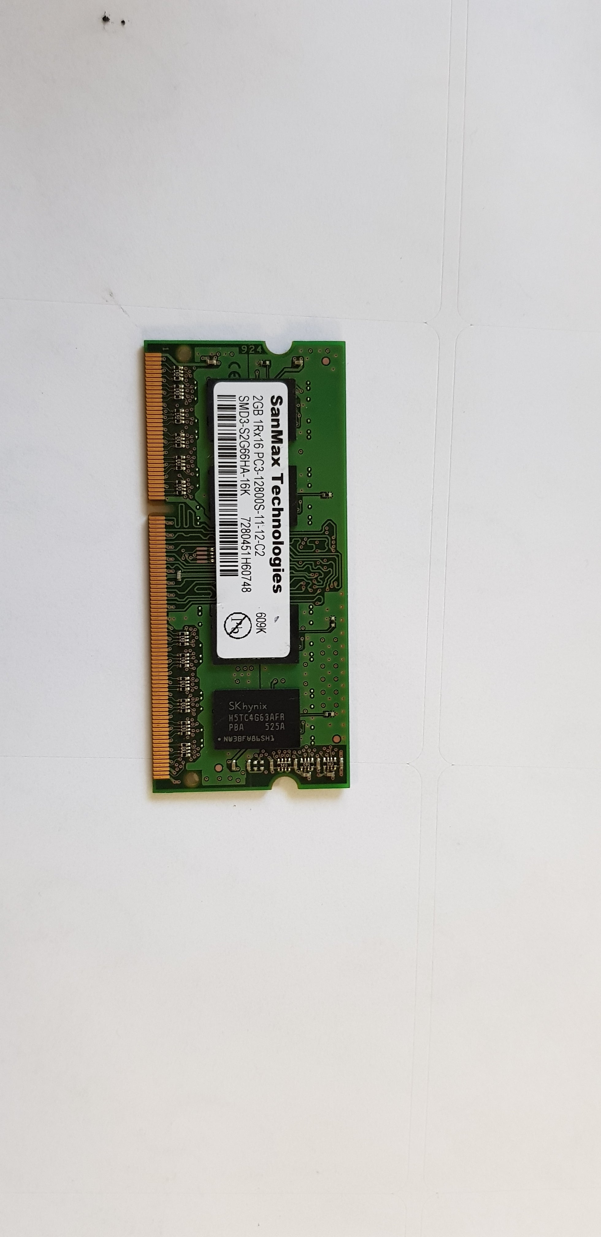 SanMax 2GB 1Rx16 PC3-12800 SODIMM