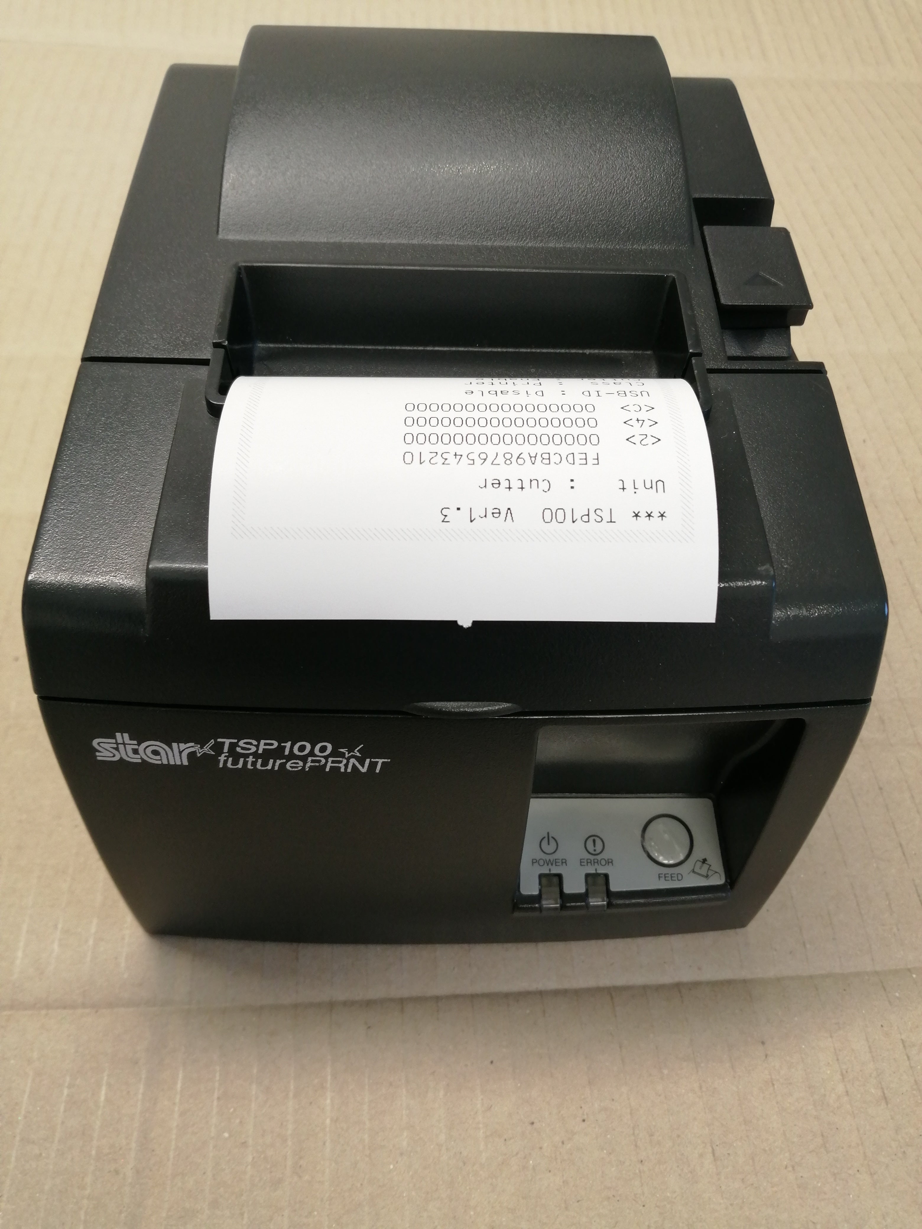 STAR  TSP100 THERMAL RECEIPT PRINTER, WITH USB PORT ( ( 143U USED )