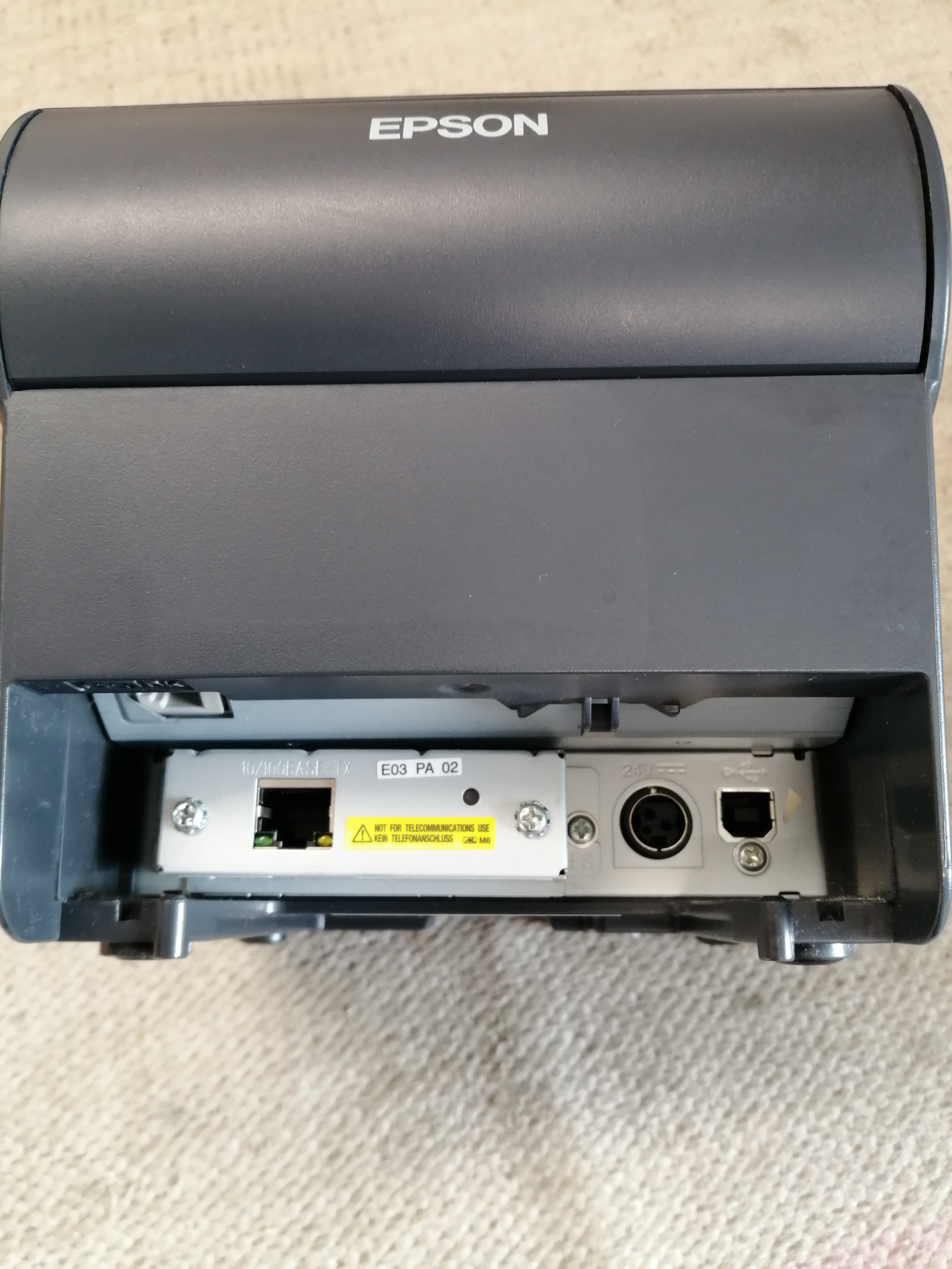 EPSON M244A THERMAL PRINTER , CAT 5 PORT,( TM-T88V USED WITH PSU )