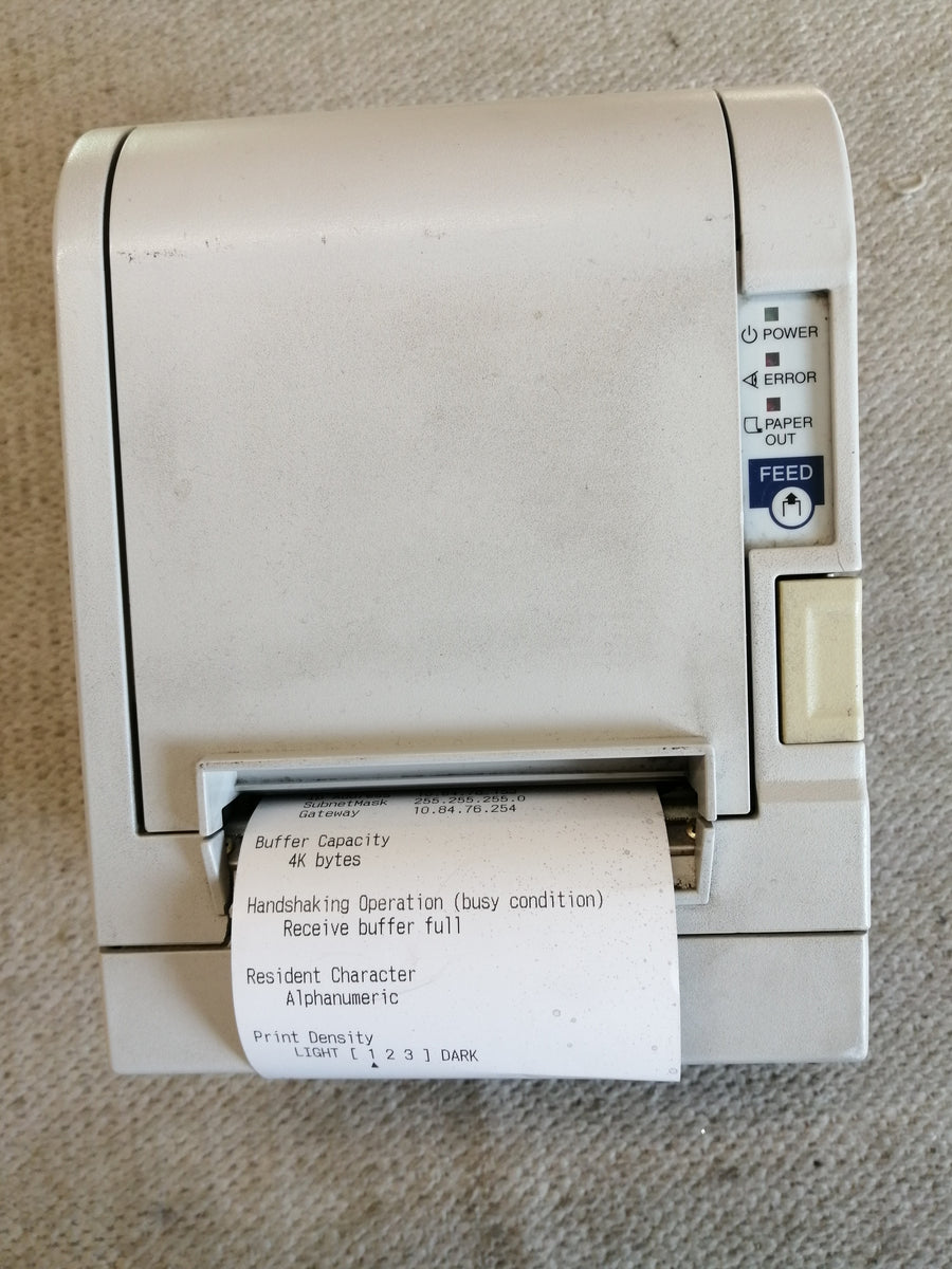 EPSON M129C THERMAL CAT FIVE RECEIPT PRINTER ( TM -T88111 USED NO PSU )