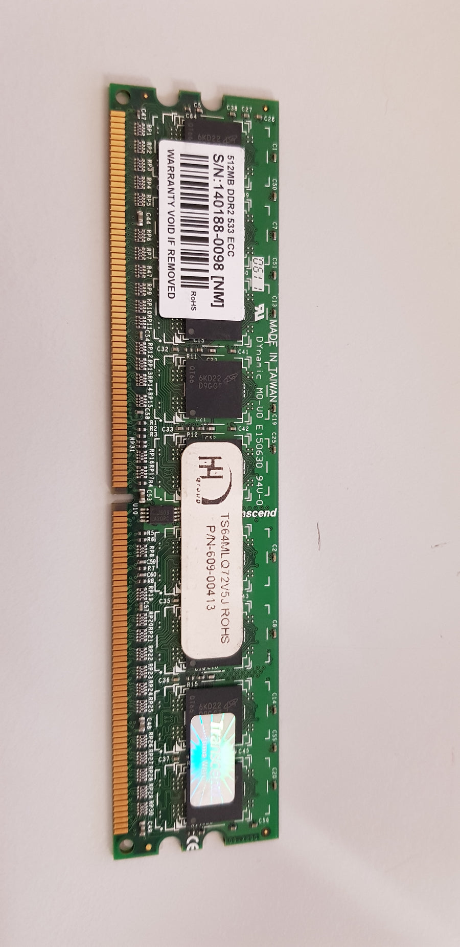 Transcend 512MB DDR2 533MHz ECC Unbuffered DIMM Memory Module  TS64MLQ72V5J