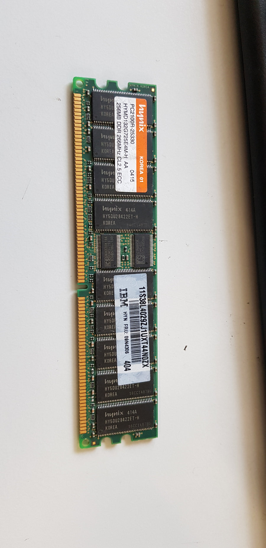 Hynix 256MB PC2100 DDR-266MHz ECC Registered CL2.5 184-Pin DIMM Low Profile Memory Module (HYMD132G725E4M-H)