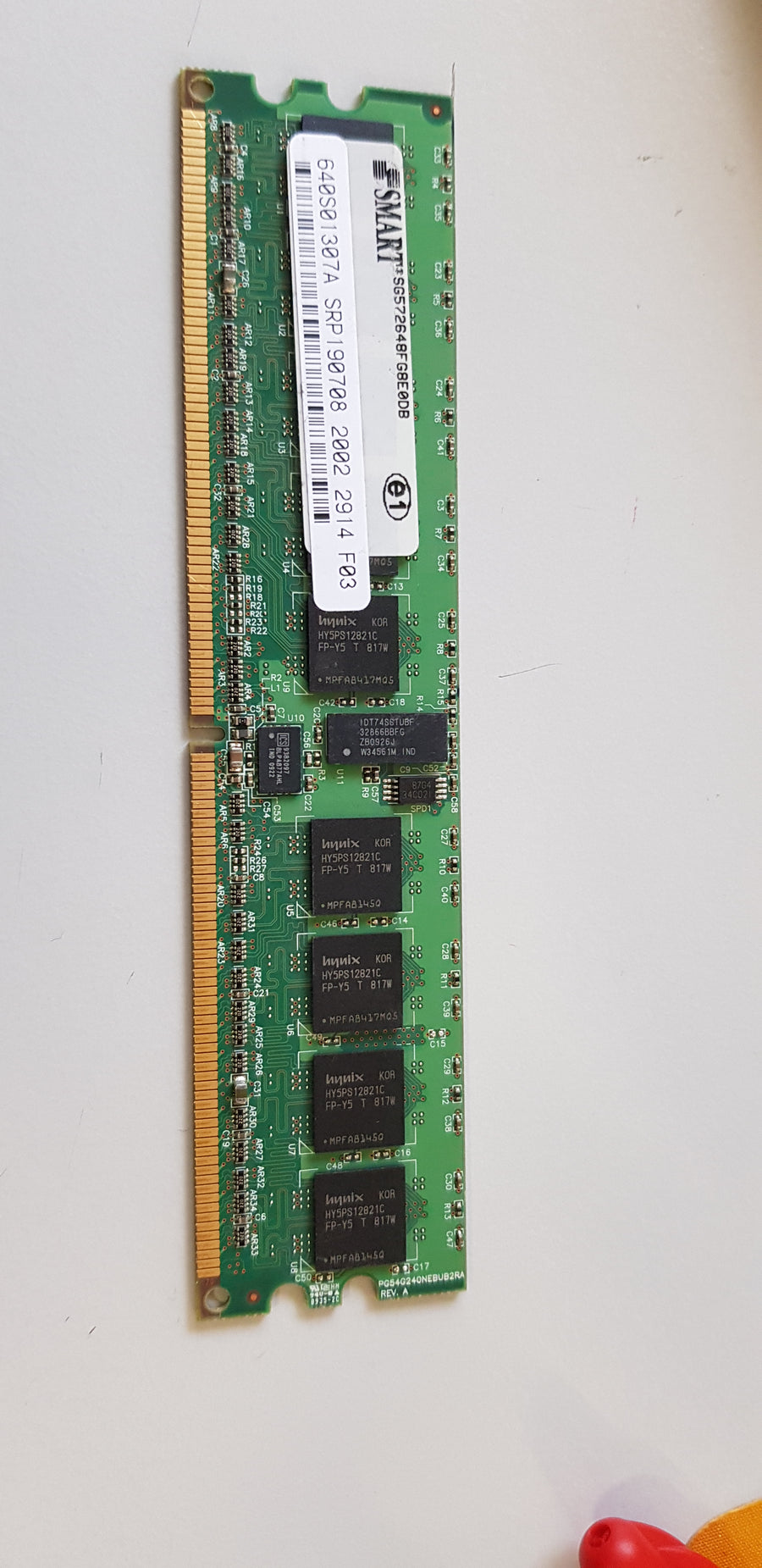 Smart Modular 512MB PC2-5300 DDR2-667MHz ECC Registered CL5 240-Pin DIMM Single Rank Memory Module(SG572648FG8E0DB)