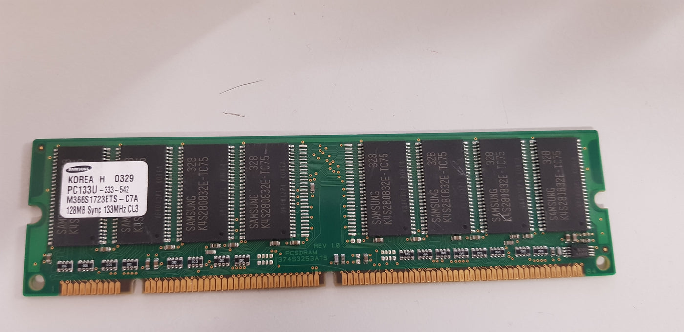 Samsung 128MB Non-ECC PC133 133MHz 168-P SDRAM Desktop Memory M366S1723ETS-C7A