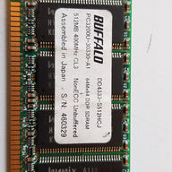 Buffalo 512MB PC3200 DDR-400MHz non-ECC Unbuffered CL3 184-Pin DIMM Memory Module (DD4333-S512HCJ)