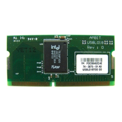Cisco 74-3075-01 4MB Flash Memory Module For 800 Series Router's (USED U58L018T00 74-3075-01)