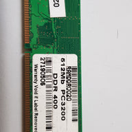 Elixir 512MB PC3200 DDR-400MHz non-ECC Unbuffered CL3 184-Pin DIMM Memory Module (M2U51264DS88C1G-5T)