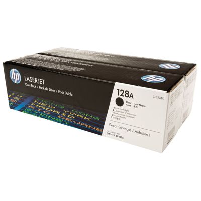 HP LASERJET Dual Pack Print Cartridge Black (128A CE320AD NEW)