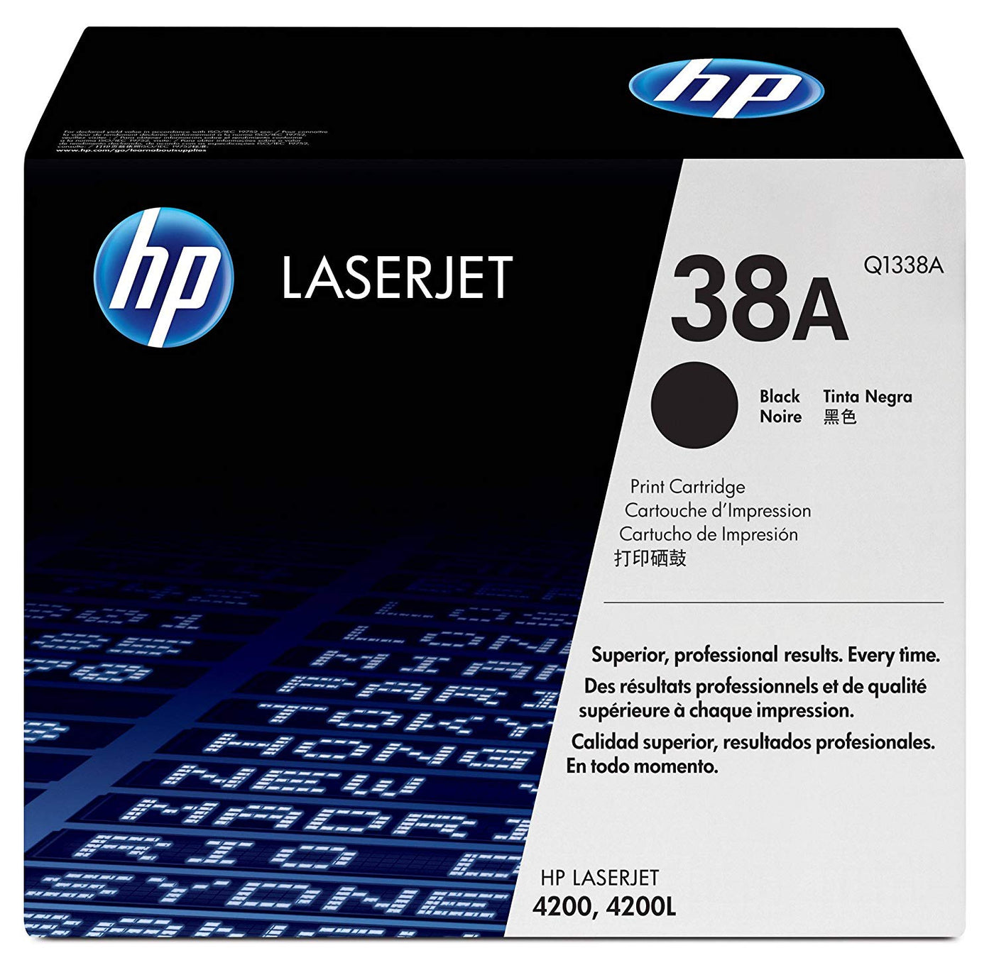 HP LASERJET PRINT CARTRIDGE Q1338A 38A BLACK 12000 PAGE YIELD ( Q1338A NEW )