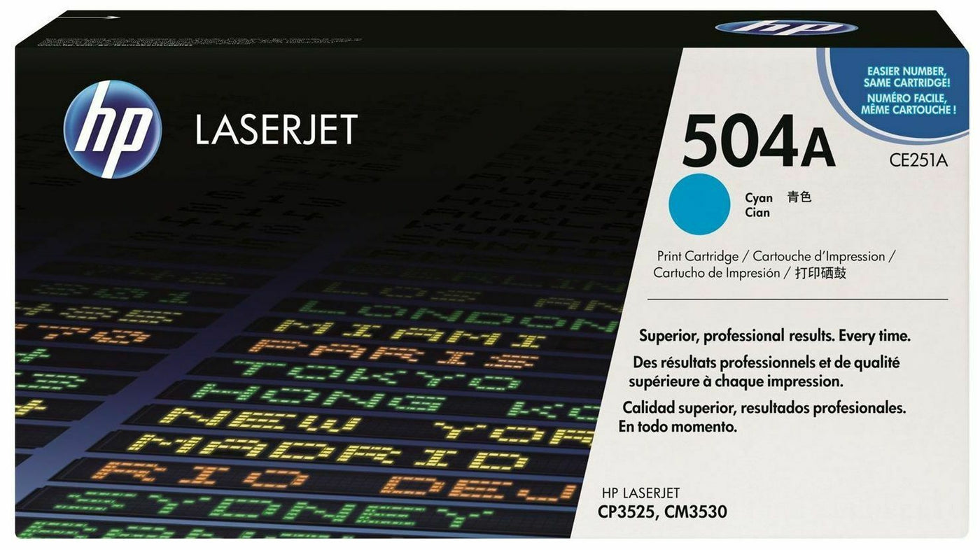 HP LASERJET Print Cartridge Cyan (CE251A 504A NEW)