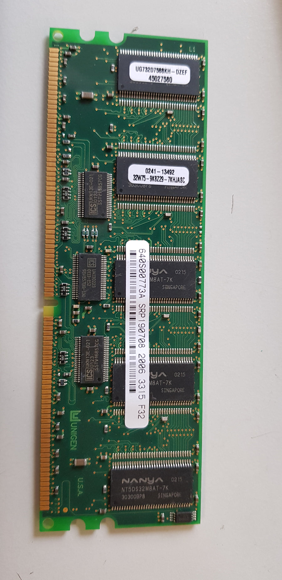 Unigen 256MB RAM DIMM Memory Module forTYAN S2707 efi exp250 (UG732D7588KH-DZEF)